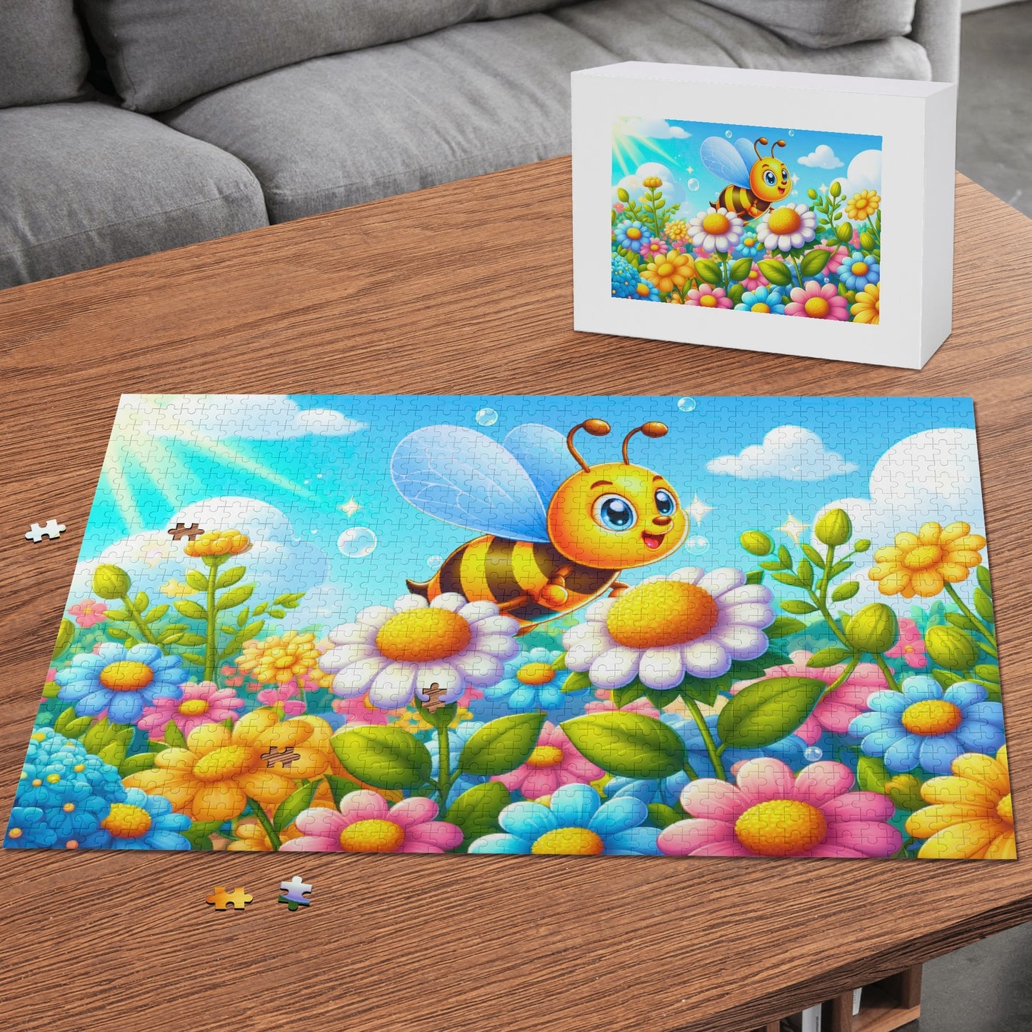 Happy Bee (1000 pieces) Wooden Jigsaw Puzzle (1000 Pcs)