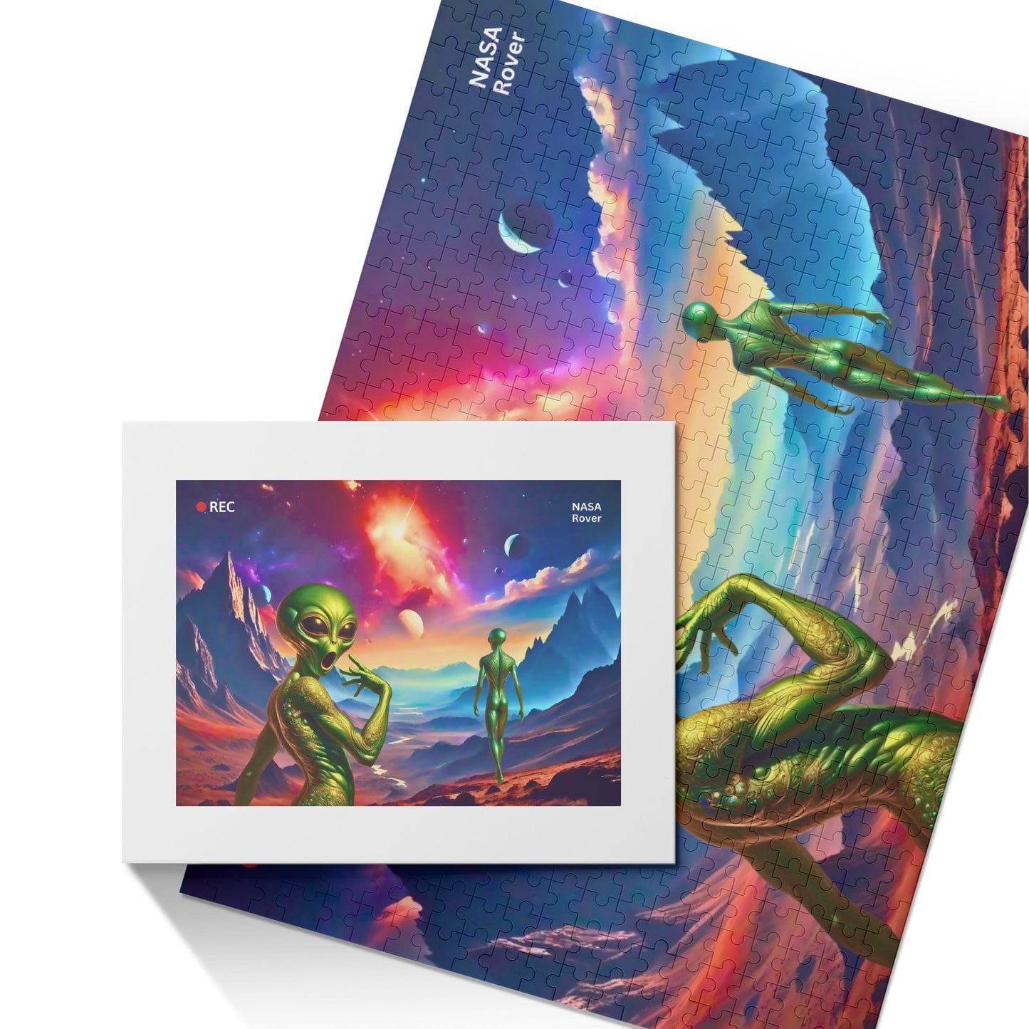 Earth Has Found Us!!! - Alien Discovery (500 pieces) Wooden Jigsaw Puzzle (500 Pcs)