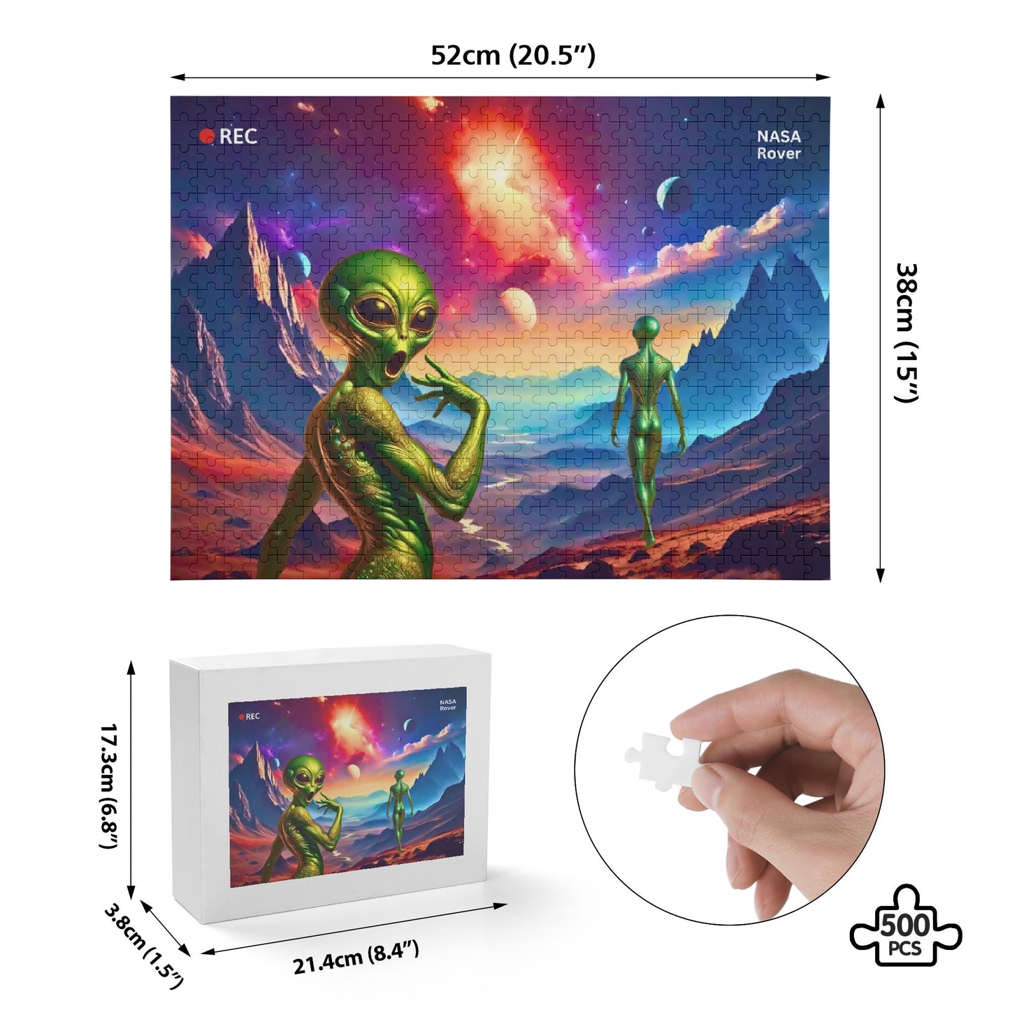 Earth Has Found Us!!! - Alien Discovery (500 pieces) Wooden Jigsaw Puzzle (500 Pcs)