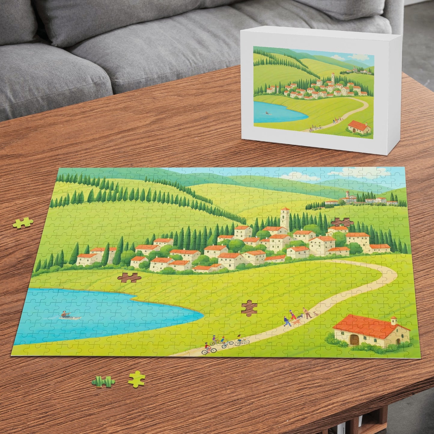 Summer in the Euro Countryside (500 pieces) Wooden Jigsaw Puzzle (500 Pcs)