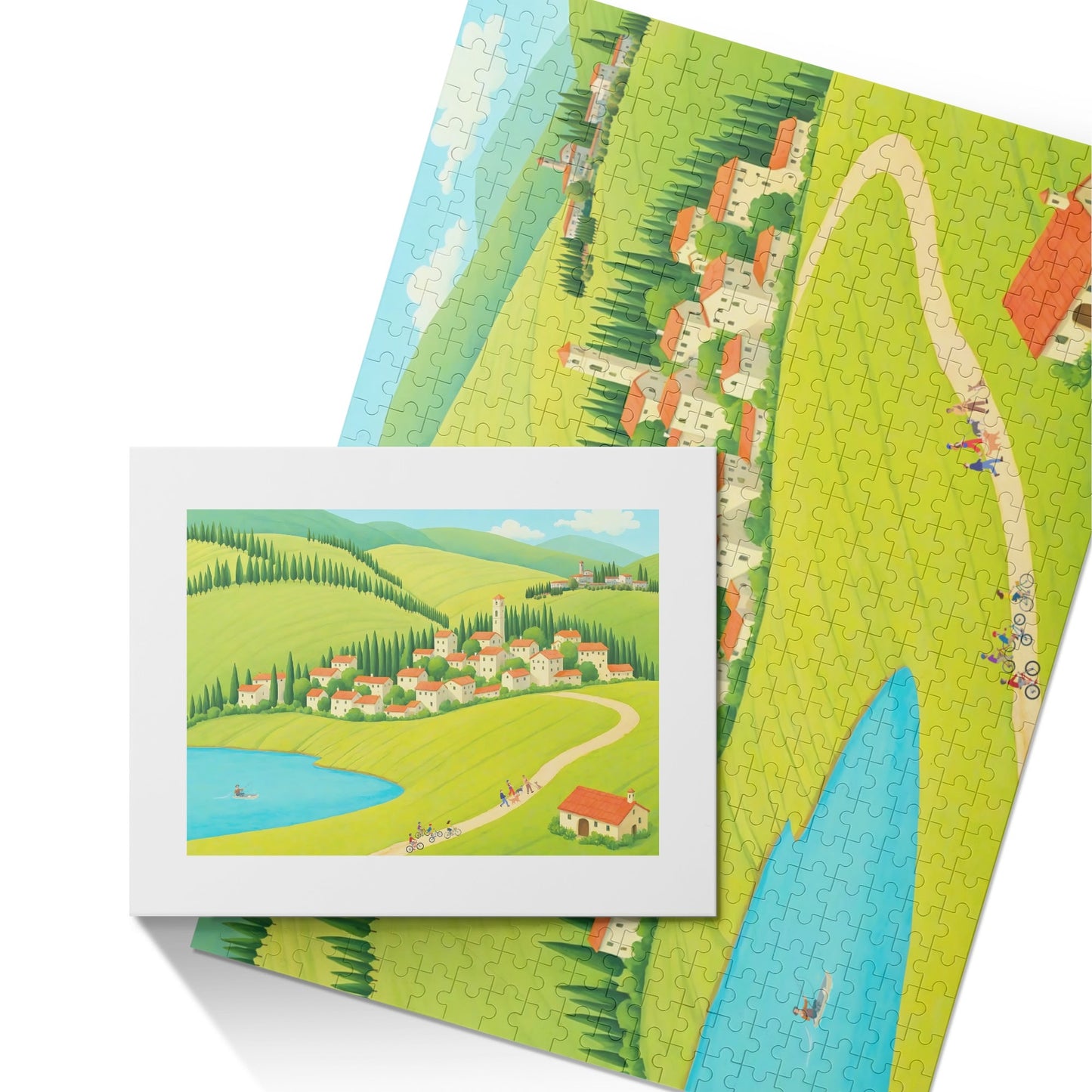 Summer in the Euro Countryside (500 pieces) Wooden Jigsaw Puzzle (500 Pcs)