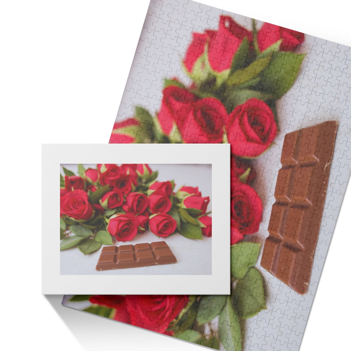 Chocolate & Roses (500 pieces) Wooden Jigsaw Puzzle (500 Pcs)